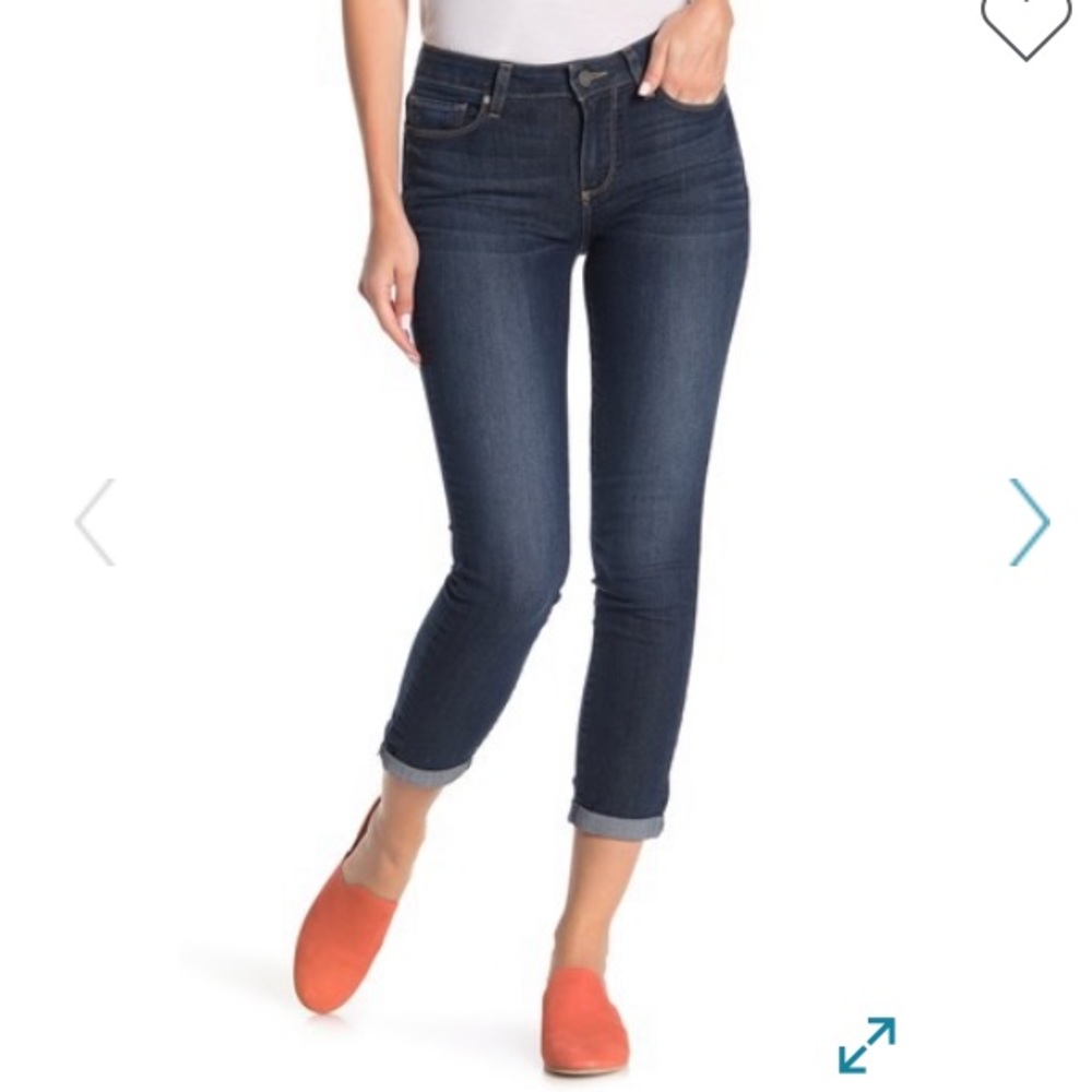 Paige Kylie cuffed crop skinny jeans